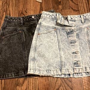 TWO Abercrombie denim skirts